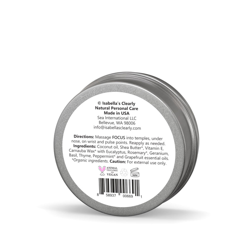 Clearly FOCUS Brain Booster Concentration Aid for Attention, Memory, Mental Clarity and Performance | Stay Sharp with an Uplifting Aromatherapy Essential Oil Brain Aid for Adults and Kids