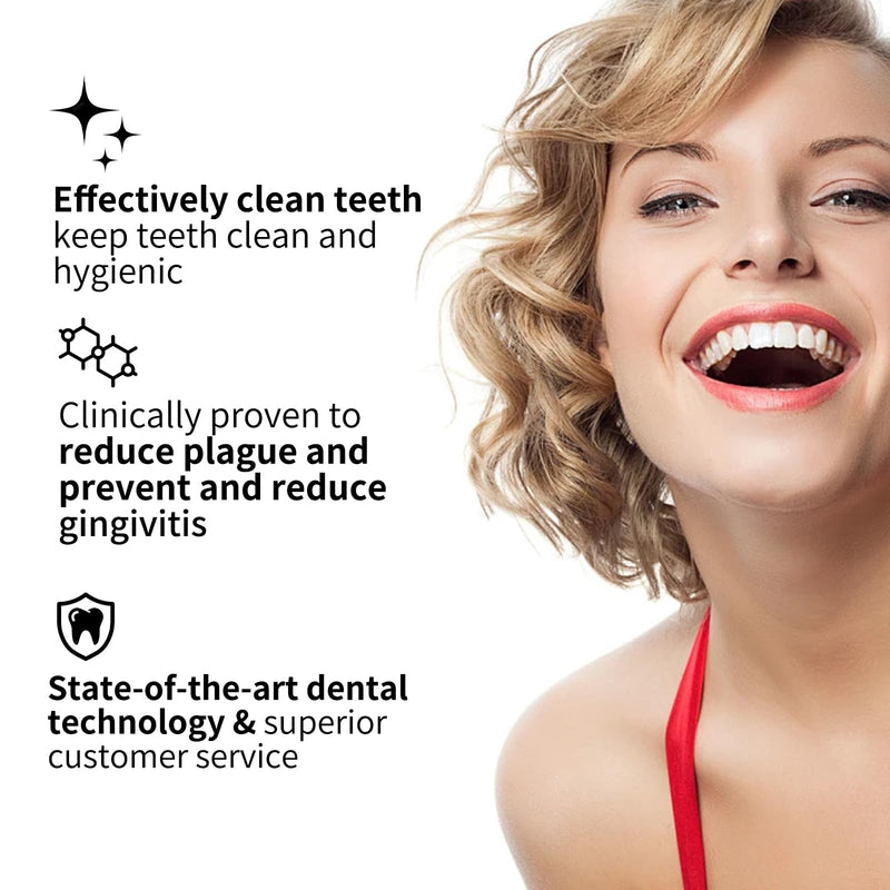 [Australia] - Electric Toothbrush Set, Equipped with 10 Brush Heads and Travel case, IPX8 Waterproof, 2-Minute Timer, 42000 high-Frequency Vibrations, 5 Modes, The First Choice for Gift Giving Black 