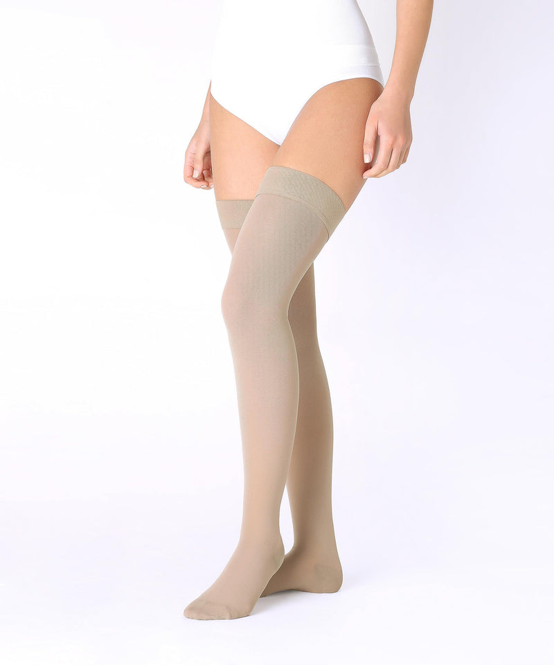 [Australia] - Pani TERESA MEDICA Medical Compression Stockings Women Men Thrombosis Stockings Support Stockings Knee-Length Compression Socks Class 2 20-30 mmHg Thrombosis Varicose Veins Edema Beige Size 2 - Long: A - Look at the third picture 