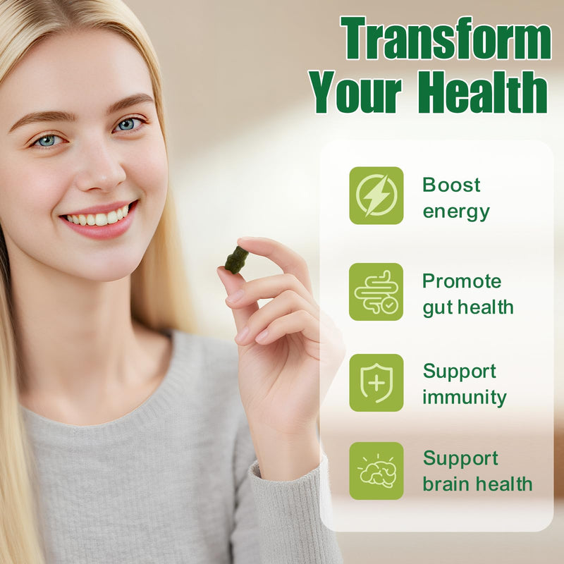 [Australia] - Greens Daily Gummies, Superfood Fruits and Veggies Blend with Spirulina, Chlorella, Prebiotics & Fiber, Adaptogens Multivitamin Supplement for Digestive Health, Non-GMO, 120 Count 120 Count (Pack of 1) 