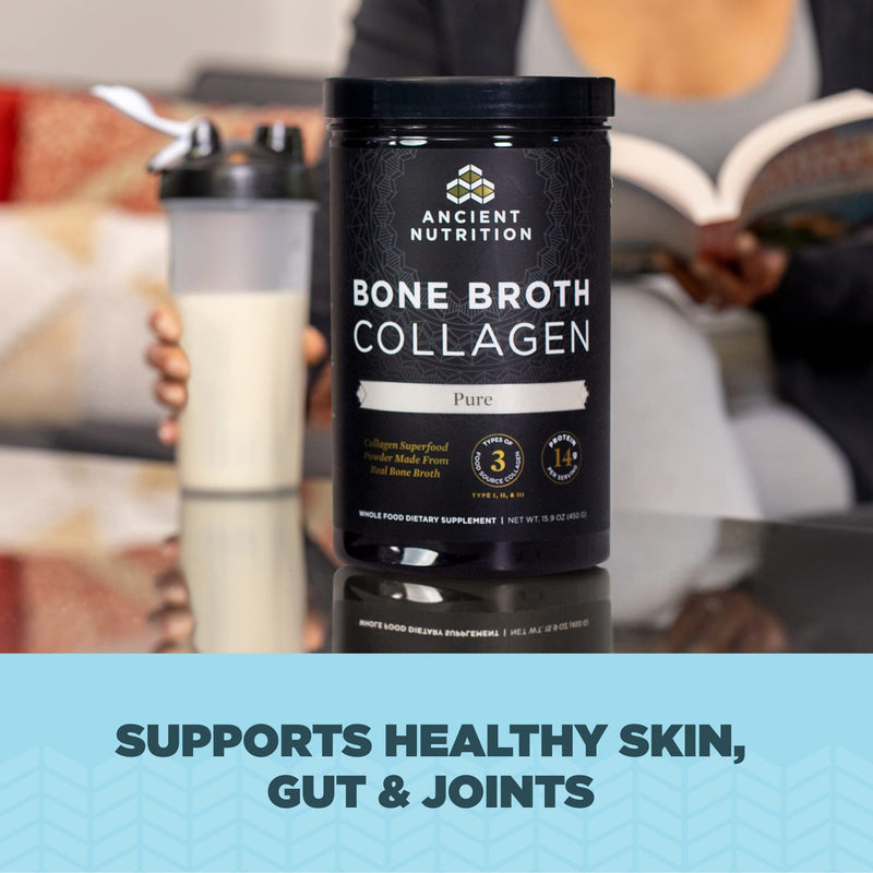 Ancient Nutrition - Bone Broth Collagen Pure - 15.9 oz.