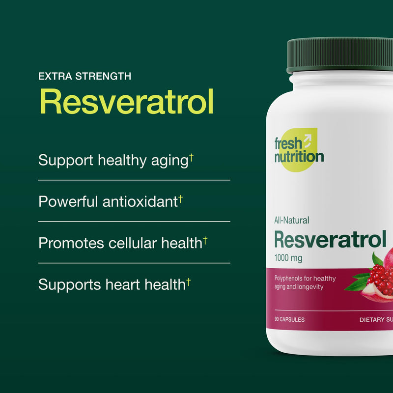 Resveratrol Supplement - Trans-resveratrol Extra Strength 750mg - Natural, Pure and Potent Polyphenols Supplement - Vegan, Non GMO, Gluten-free - 90 Capsules 90 Count (Pack of 1)