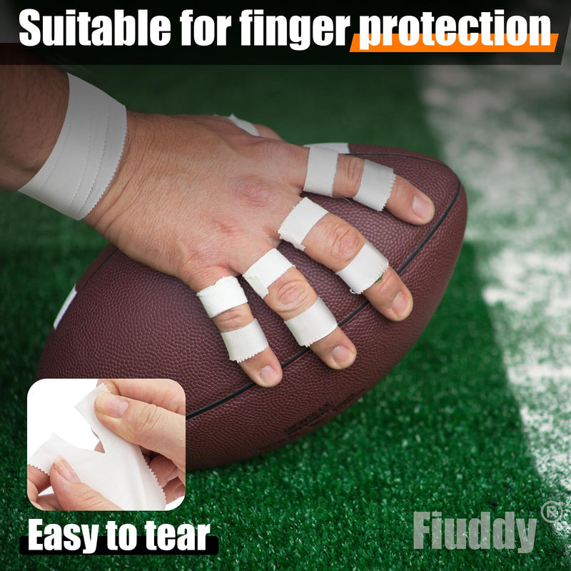 [Australia] - Professional 6 Pack White Athletic Sports Tape - 1.5 Inch √ó 27 Feet Per Roll | Total 162 Feet, Very Strong Easy Tear No Sticky Residue Wrist Ankle Tape for Football Climbing Soccer Gymnastics Injuries 