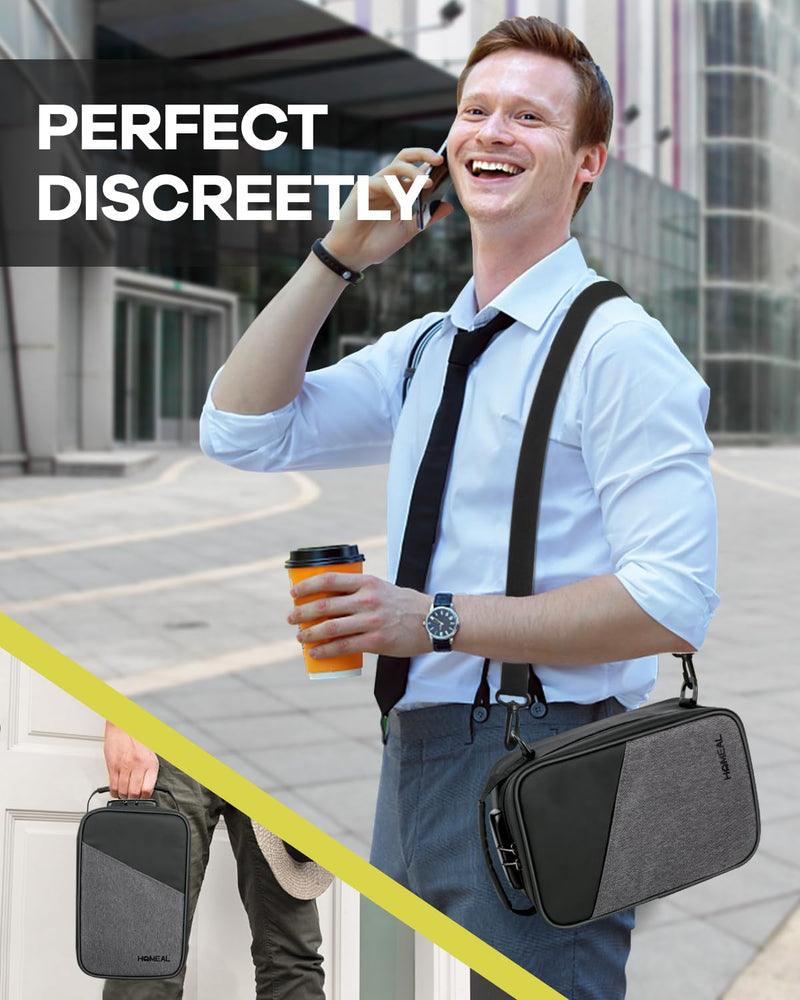 [Australia] - HOMEAL Smell Proof Bag,Smell Proof Stash Box，Smell Proof Containers with Combination Lock,Smell Proof Box,Smell Proof Stash Bag for Storage and Travel Gift for Men/Women Black Large 