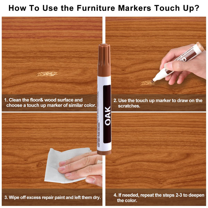 [Australia] - Floor Repair Kit with Heat Pen, Wood Laminate Vinyl Furniture Hardwood Linoleum Lvp Repair Wax Kit Touch Up Marker Cover Scratches, Stains, Cracks, Holes for Floor, Door, Cabinet, Table, Stairs etc. 