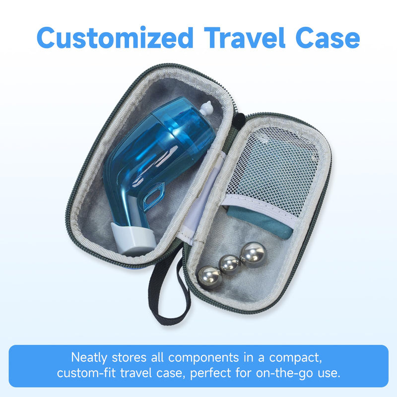 [Australia] - Sonmol Breathing Trainer with Travel Case, Portable Lung Trainer with 3 Resistance Steel Ball , Breathing Exercise Device for Lungs Not for Nasal Irrigation 