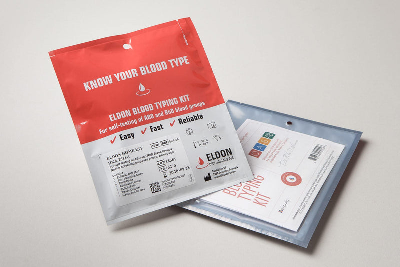 Eldoncard INC Blood Type Test, 1 Pack | Complete Kit, A, B, O, AB & RH Results, Results in Minutes, Includes Safety Lancet, Micropipette, Cleansing Swab