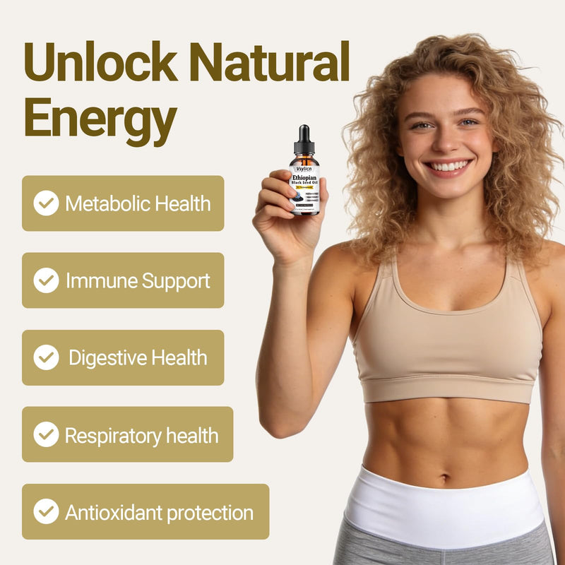 Ethiopian Black Seed Oil 2000mg, Cold & Freshly Pressed, Up to 5X% Strength Thymoquinone, Pure Extra Virgin Cumin Black Seed Oil(Nigella Sativa Oil), for Blood Pressure, Boost Immunity for Men Women