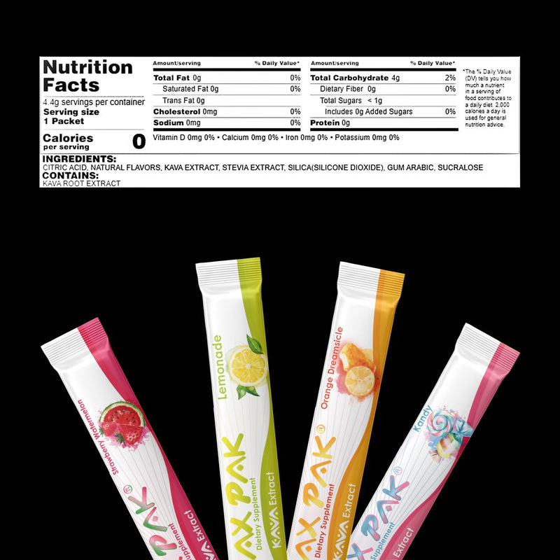 [Australia] - MITRA-9 Kava Powder RelaxPak - Variety Pack Kava Extract Powder Packets | Mood Enhancer | Plant Based | Promotes Natural Calm & Clarity | Easy Open Single-Serving Stick (5) 5 