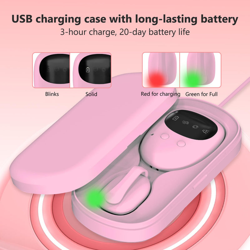 [Australia] - Wireless Bedwetting Alarm for Boys and Girls USB-C Rechargeable, High Sensitivity, Loud Sound, Strong Vibration, Pee Alarm, Bedwetting Solutions, Pink for Kids 