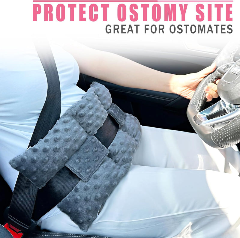 [Australia] - Ostomy Seatbelt Pillow, Ostomy Driving Protector, Stoma Shiled Ileostomy Urostomy Riding Guard, No Squeezing, Ostomate Must Have Supplies 