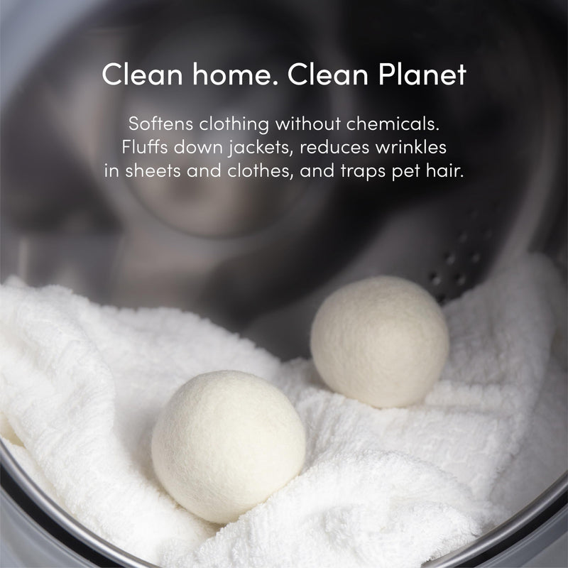 Dirty Labs | 100% New Zealand Wool Dryer Balls | 3 Balls | Shorten Drying Time | Reduce Static & Wrinkles | Dryer Sheet & Fabric Softener Alternative New Packaging