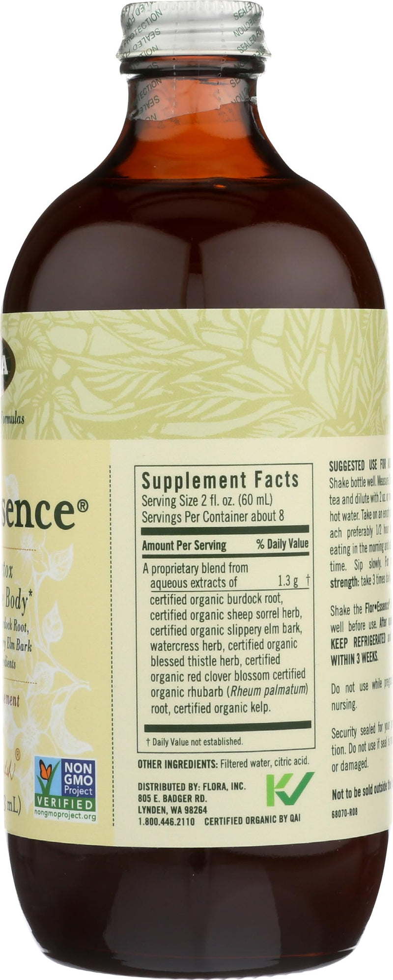 [Australia] - Organic Gentle Cleanse Flor-Essence Liquid Blend, Pure Vegan, 17 Fluid Ounces (Pack of 1) 
