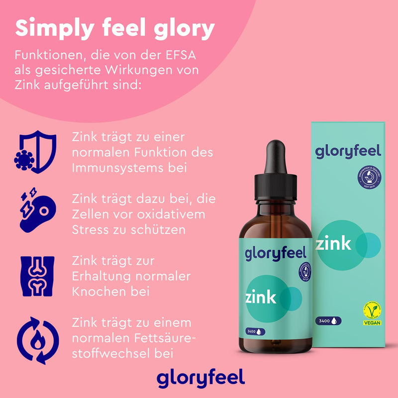 [Australia] - Zinc drops 100ml - Premium: Zinc sulfate (ionic zinc) - 3,400 drops without alcohol & vegan - Essential mineral for bones, cells and immune support* - Laboratory tested, without additives 