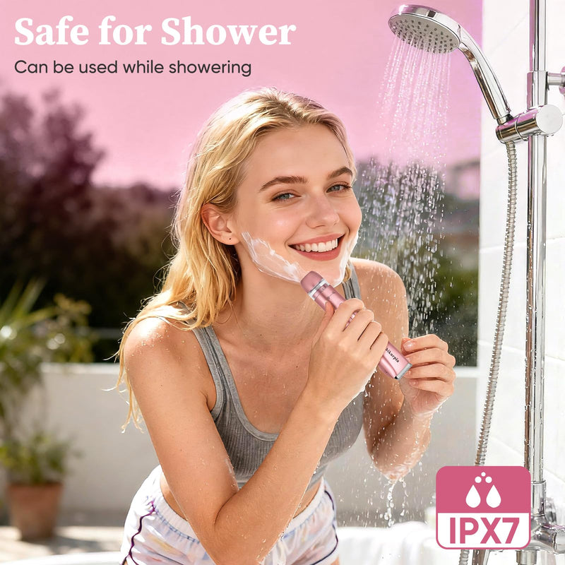 [Australia] - Bikini Trimmer for Women — 2-in-1 Replaceable Women's Facial Razor, Ceramic Blade,Intimate Area Hair Remover, Facial & Body Hair Remover 