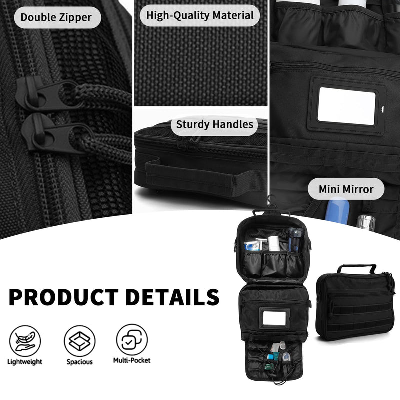 SMONT mens toiletry travel bag shaving kit bag for men travel