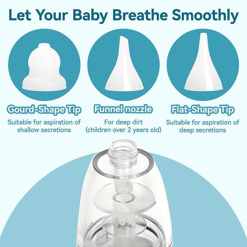 [Australia] - Compatible with Grownsy / Watolt / LittleTora / HEYVALUE / Cocobela / HailiCare / MOMIDEAL / KIDIRA / TEQIN Baby Nasal Aspirator Replacement Tips (6 Packs) 