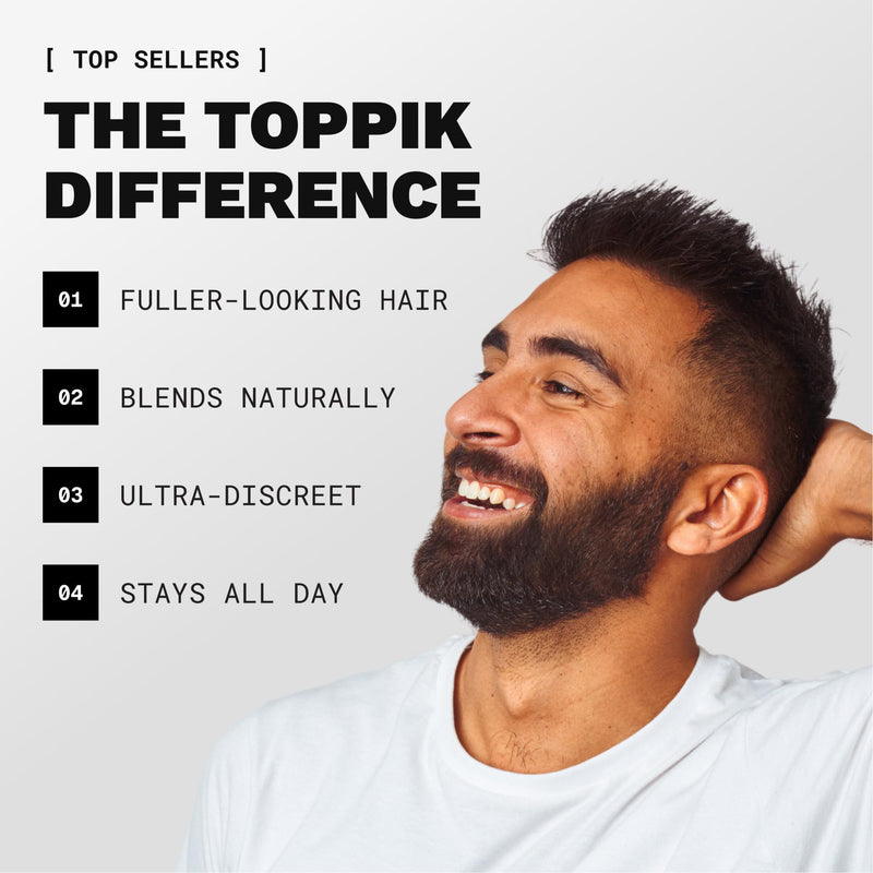 Toppik Hair Building Fibers, Fill In Fine or Thinning Hair Instantly Thicker, Fuller Looking Hair 9 Shades,4 size options Dark Brown Medium 12g