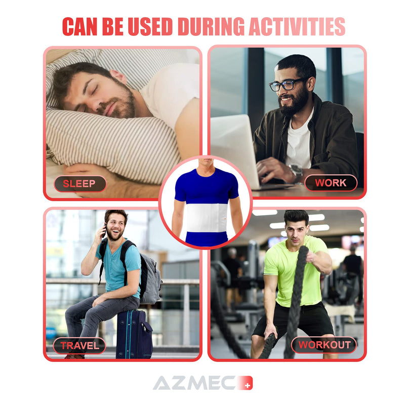 Azmec XXL Abdominal Binder for Lower Waist and Back Support, Abdominal Binder Post-surgery, Lower Waist Belt, Stomach Compression for Women and Men (Fits 49-55 inches) XX-Large