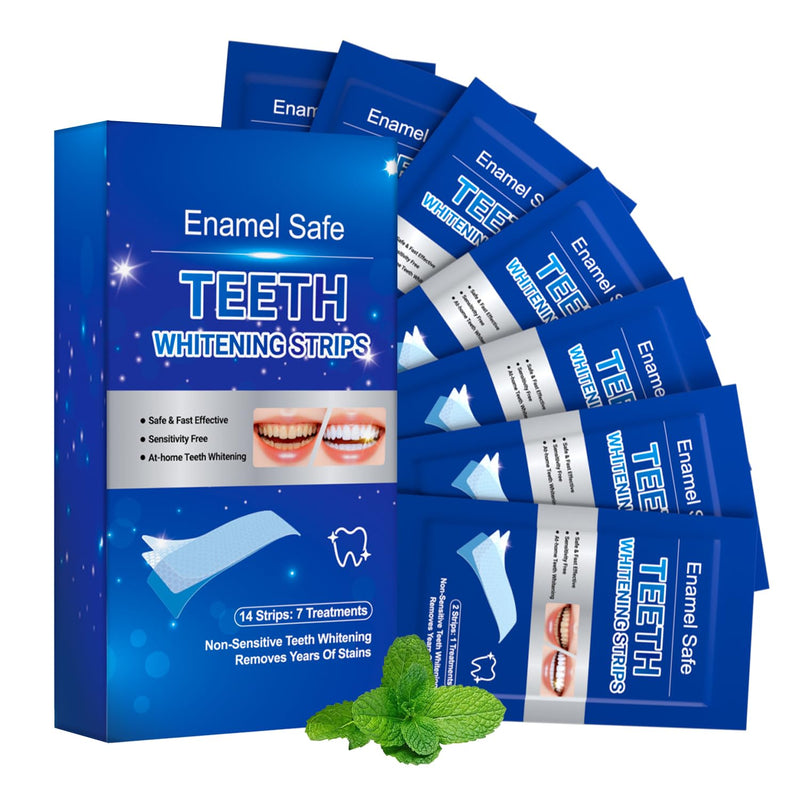[Australia] - Teeth Whitening Strips Professional Effects Plus, Tooth Whitening Strips Safe Formulas Stain Removal, Deep Cleanse 7 Treatments, Suitable for Sensitive Teeth, Coffee, Smoke Stains 