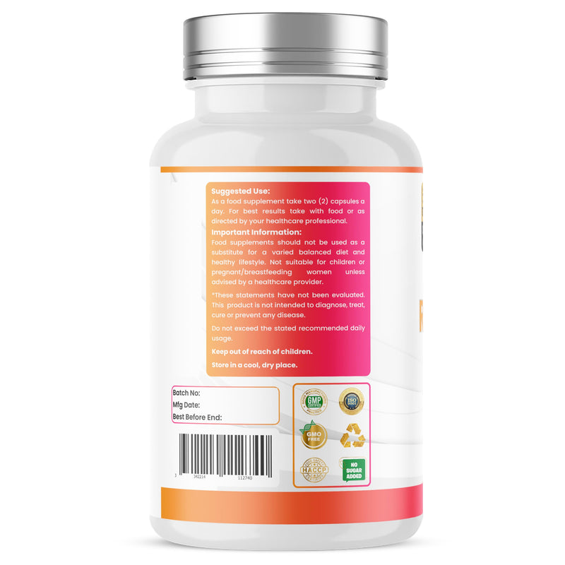 Humming Herbs Resveratrol with Quercetin, Vitamin C, Zinc & Vitamin D3-120 Vegan Capsules