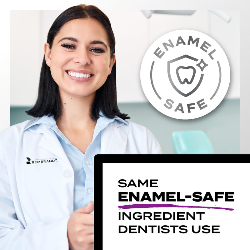 Rembrandt Teeth Whitening Strips, Gentle White, Sensitive Teeth Whitening, Gently Remove Tough Stains, Enamel-Safe, 28 Whitening Strips (14 Treatments)