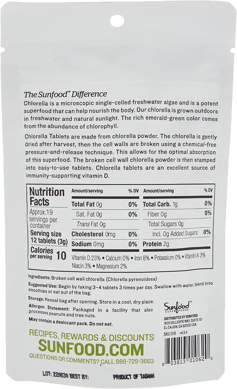 [Australia] - Sunfood Chlorella Tablets, 2 oz 