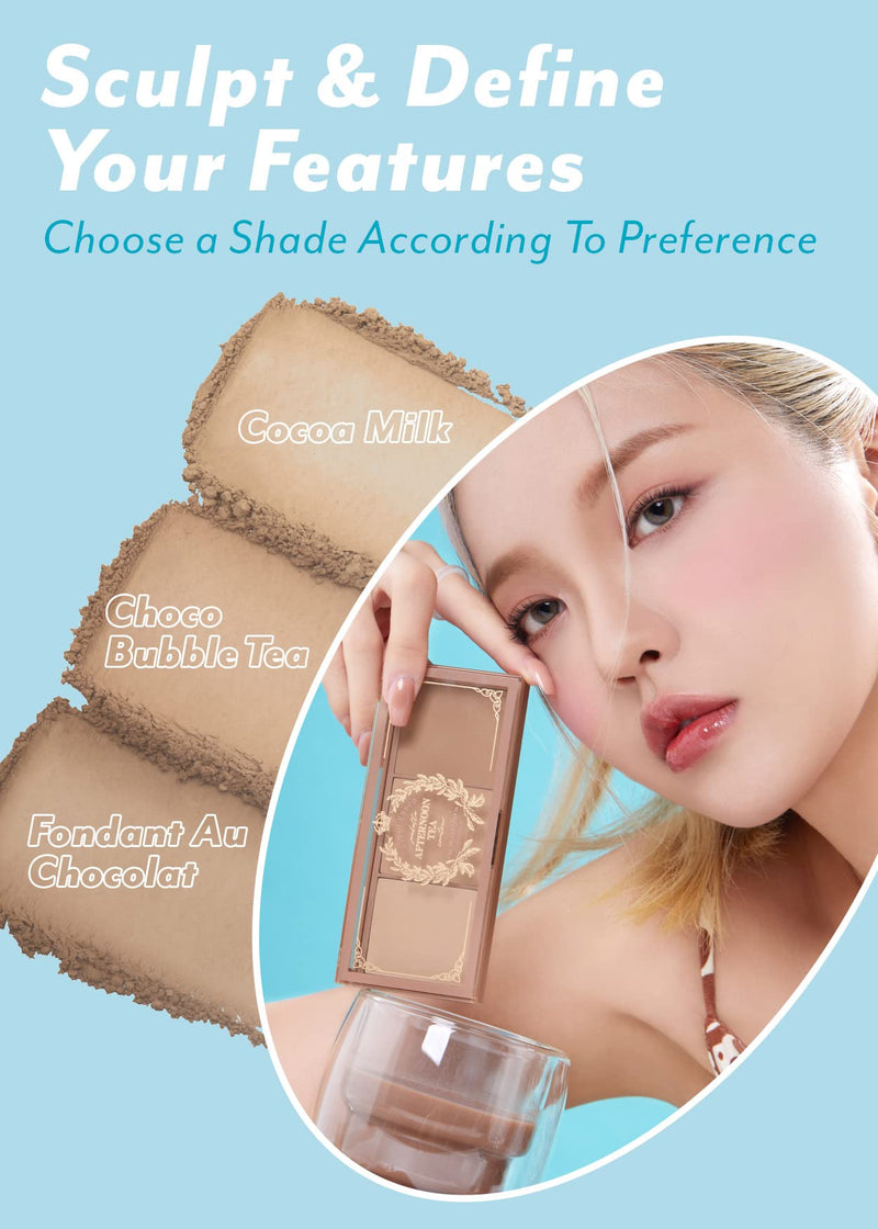 [Australia] - I'M MEME Wonder Soft Layer Palette 01 My Teddy, 0.23 Oz + Afternoon Tea Contour Frozen Choco, 0.4oz Bundle 