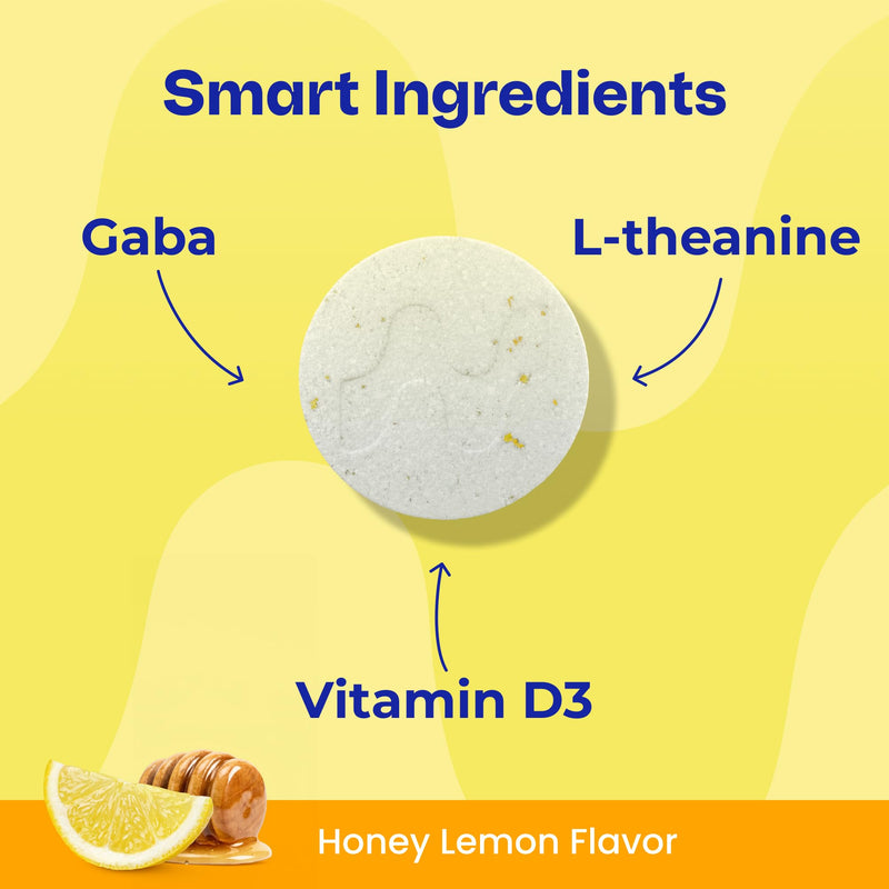 Neuro Calm & Clarity Mints - GABA L-Theanine Stress Supplement with Vitamin D3 - Non-Drowsy, Functional Calming Mints for Mood, Mental Clarity & Cognitive Function - Honey Lemon, 72 ct | Mood & Brain Support, Mental Clarity & Stress Supplement, GABA, L...