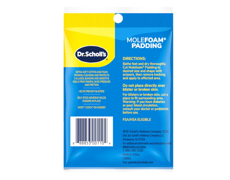 [Australia] - Dr. Scholl's Molefoam Padding Strips (Pack of 4) 