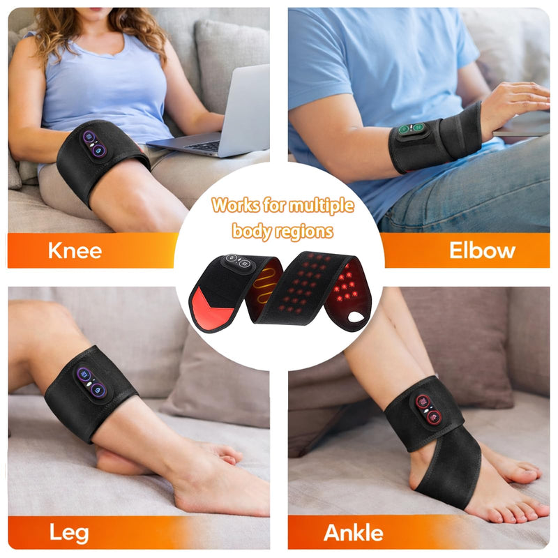 Wrist Heating Pad for Relaxing Discomfort with Massage Red Light Therapy,Coldfree Heated Brace with 3000mAh Battery,Hand Arthritis,Wrist Pain,Carpal Tunnel,Heat Wrist Wrap Gifts for Mom/Dad