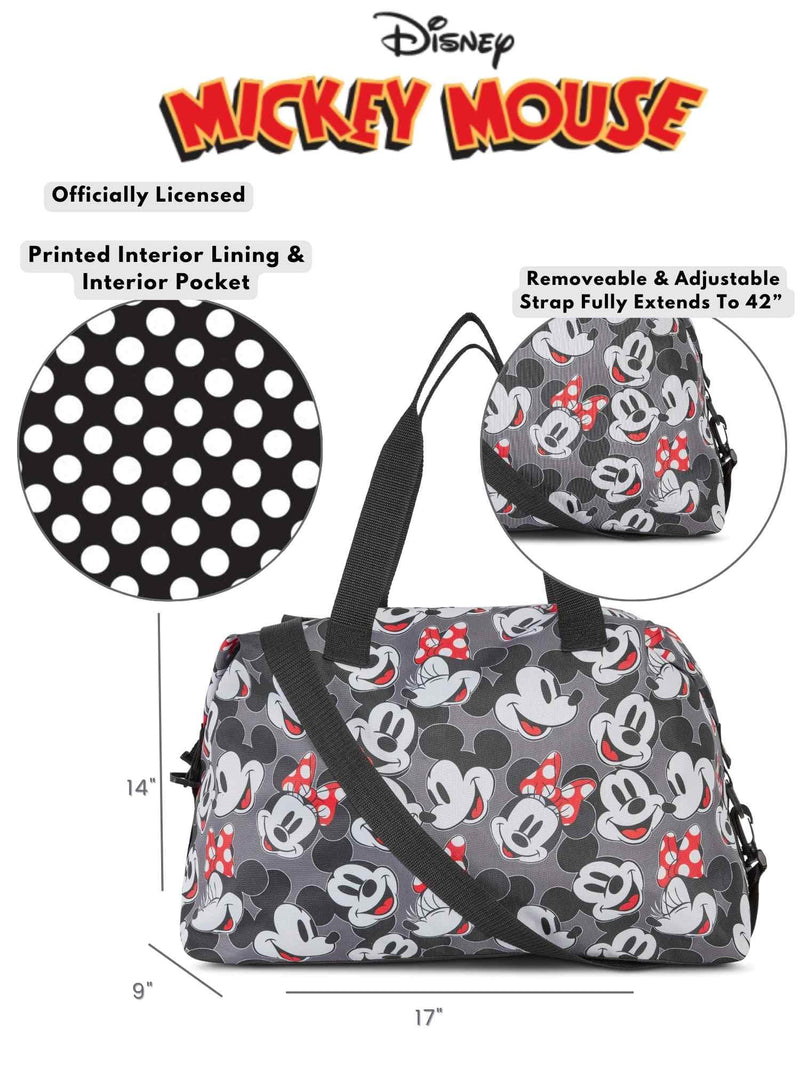 Disney Tote Duffel Bag Mickey Mouse Winnie the Pooh Stitch Weekender Travel Mickey Minnie Mouse