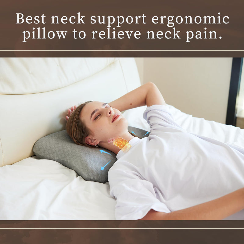 [Australia] - Piercing Pillow | Memory Foam Ear Piercing Pillow for Side Sleepers, Pillow with an Ear Hole for Ear Pain Relief, Ear Guard Pillow, Ear Hole Pillow for Piercings, Earplugs, and Headphones (Light Grey) Light Grey 