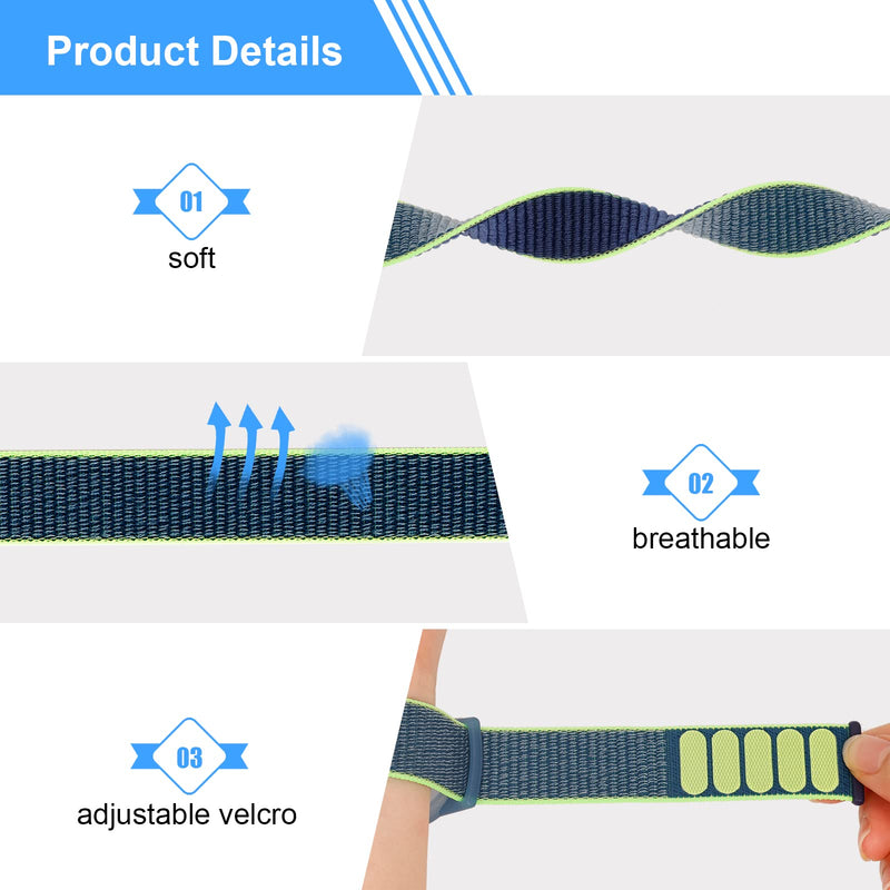 [Australia] - Kids Wristband Compatible with Apple AirTag, Protective Case for Air Tag GPS Tracker Holder with Nylon Bracelet, Adjustable Anti Lost Watch Band for Toddler Child Elder (Dark Blue) Dark Blue 
