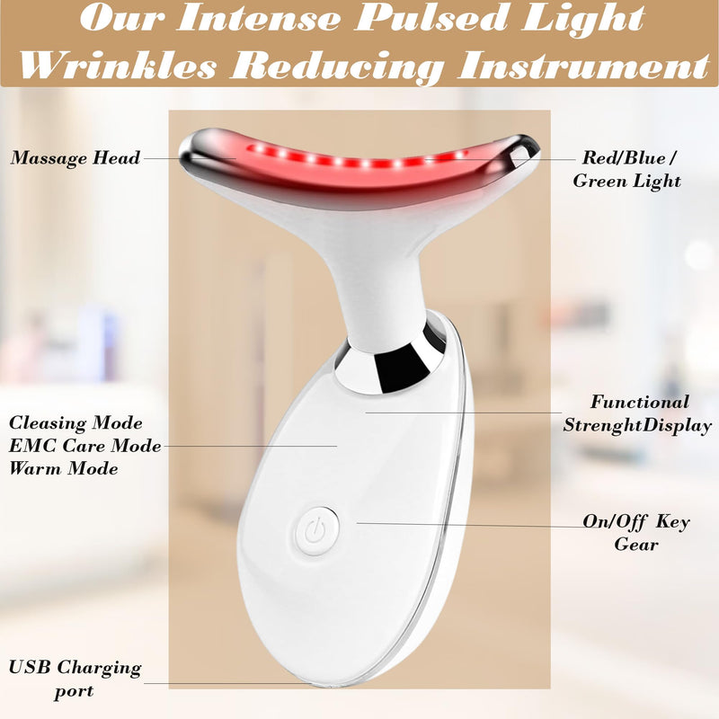 Facial Massager for Women and Men – Face Roller for Skin Tightening, Wrinkle Reduction, Anti-Aging, Face Lifting, Skin Care, Beauty Tool for Jawline, Neck Massager, Rechargeable Home Spa Device,