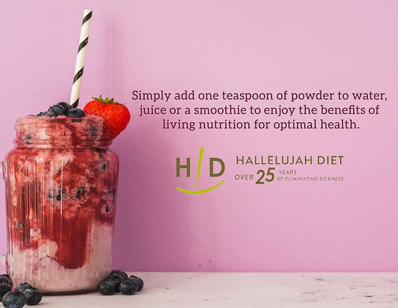 [Australia] - Hallelujah Diet Organic BarleyMax - Barley and Alfalfa Green Juice Powder, Berry Flavor, 8.5 Ounces (60 Day Supply) 