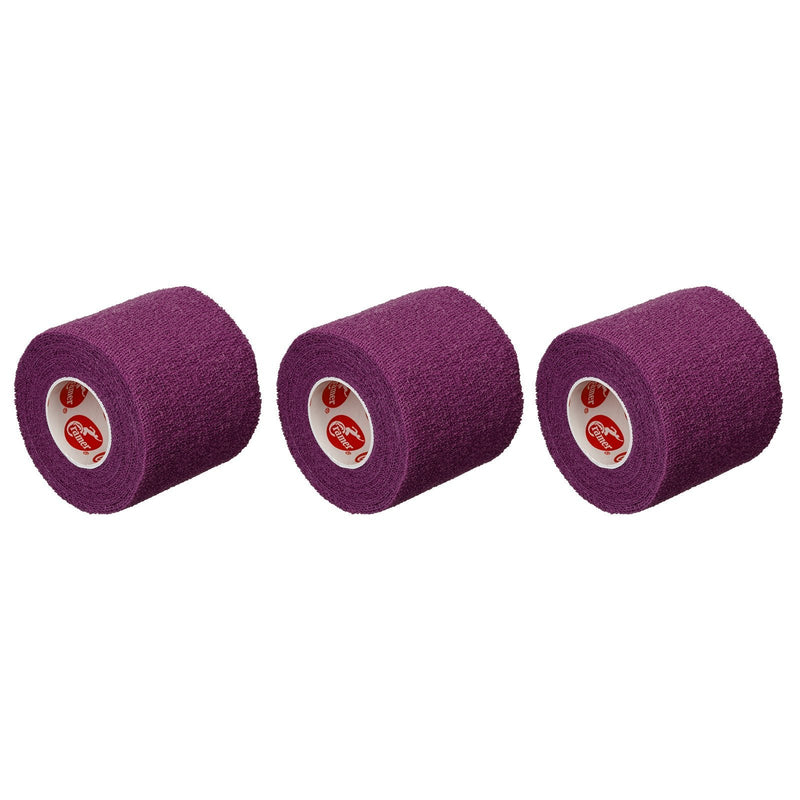Cramer Eco-Flex Self-Stick Stretch Tape, Cohesive Tape, Flexible Elastic Sports Tape, Athletic Training Room Supplies, Easy Tear & Self-Adherent Bandage Wrap, Single 5 Yard Roll, Purple (Pack of 2) Single Roll (Pack of 2)