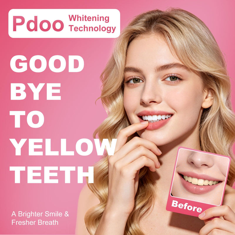 Pdoo Teeth Whitening Kit with LED Light for Sensitive Teeth, Fast Results for Brightening at Home, Teeth Whitening Gel Helps Remove All Kinds of Stains