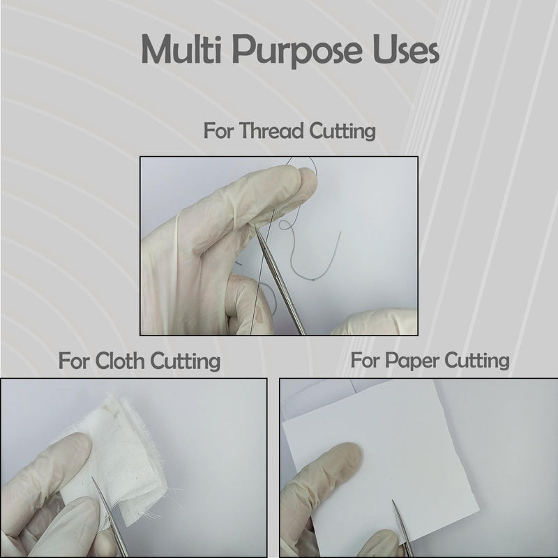 [Australia] - MJW Professional Iris Scissors Made of Stainless Steel Used as Beard, Ears, Nose Hair Scissors, Cuticle Cutting and Craft Scissors with Precise Jaw Cutting Straight Ends Iris Scissor Straight 