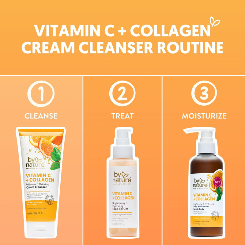 By Nature Vitamin C + Collagen Face Cream Cleanser - 7 oz 7 Ounce (Pack of 1)