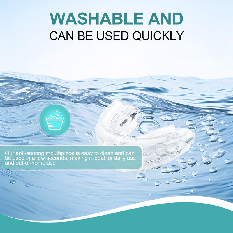 [Australia] - Anti-snoring splint, dental splint for grinding, mouth guard for teeth grinding, mouth guard for night protection, improves sleep quality, bite splint against teeth grinding for men and women, transparent 