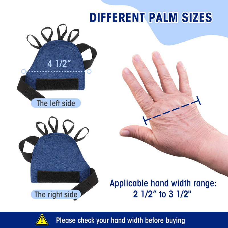 [Australia] - Medium Size Weighted Gloves for Tremors to Provide Hand Stability and Improve Hand Dexterity, Perfect Writing Weights & Hand strengthening Tool（2 x 1/2lb, Each Glove), Blue 