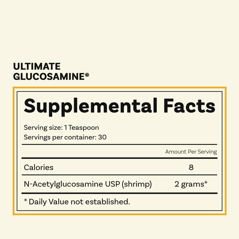 [Australia] - Ultimate Glucosamine Wellesley Therapeutics Inc, Aids Joint Repair, Mobility & Comfort, Long Term Joint Maintenance, Non-GMO, Gluten-Free, Dairy-Free, Diabetic Friendly, 60g, 30 Servings 