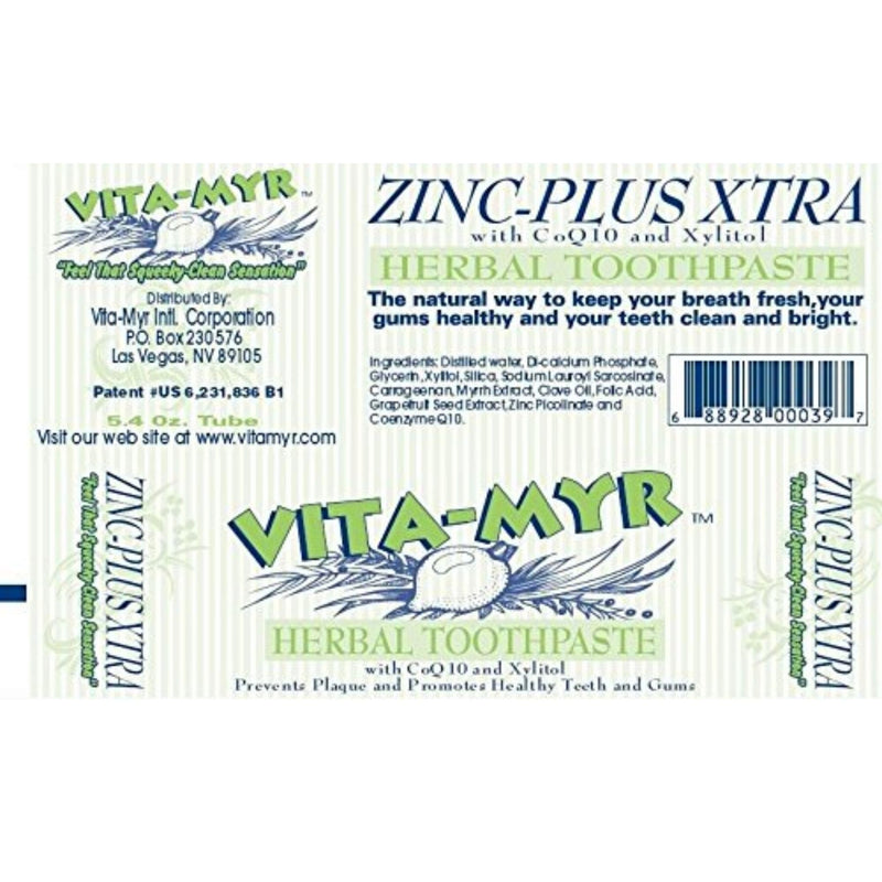 VITA MYR Herbal W Coq10 And Xylitol Toothpste, 5.4 OZ