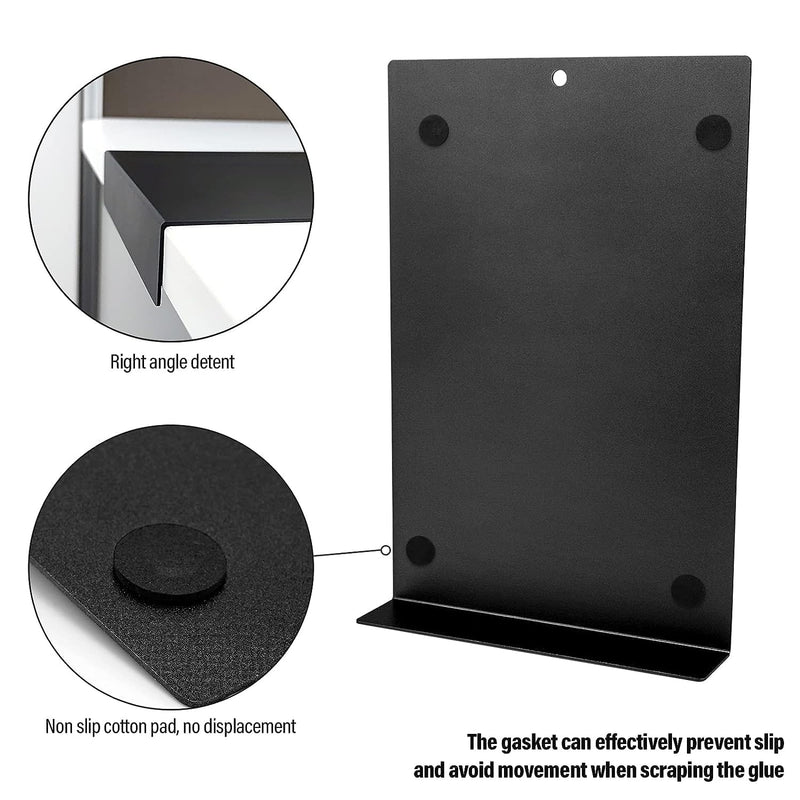 [Australia] - Hair Extensions Tape Remover Kit Tool with Tape Remover Board Razor Scraper Plastic Blades Car Window Sticker Label Glass Floor Kitchen Adhesive Tape Removal Tool Black 