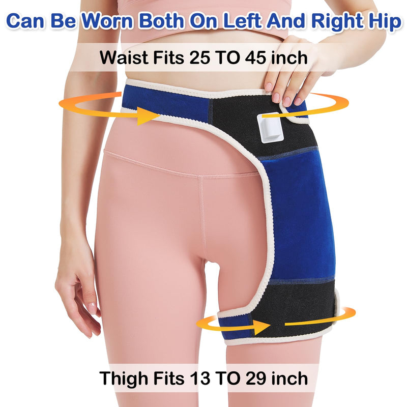 AOKESTE Hip Heating Pad for Hip Pain Relief,Hip Support Brace for Sciatica Pain Relief,Heated Hip Brace with Auto Shut Off,Lower Back/Thigh/Buttock Electric Heat Pad for Men Women,86℉-158℉ Adjust