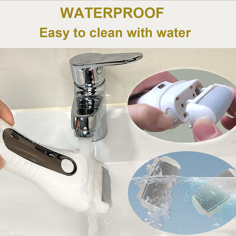 [Australia] - Electric Callus Remover for feet - FSA Eligible - Portable Rechargeable Electric Foot Files with 3 Heads - Pedicure Kit for Dry Dead Hard Cracked Skin 3 Replacement Heads 