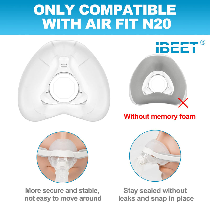 [Australia] - Replacement Cushion for N20 (Medium) - Reliable Seal for Better Sleep Quality, IBEET Replacement Nasal Supplies, Medium 