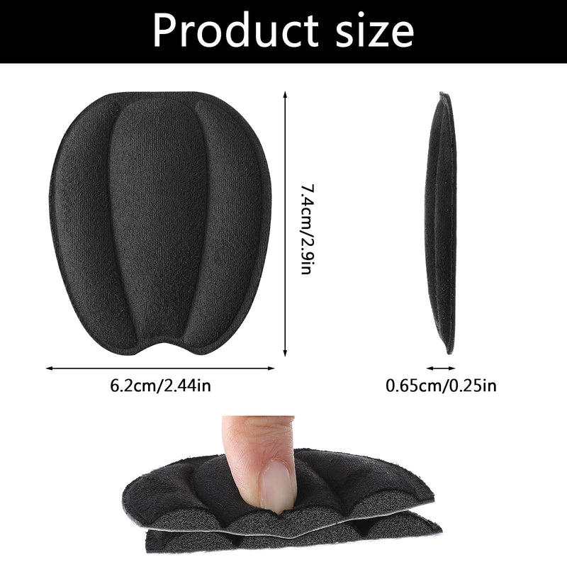 [Australia] - Oruola 2 pairs of shoe tongue pads, non-slip tongue pads for loose shoes, felt shoe pads for men and women, heel pads, forefoot insoles, adjustable shoe fit, black 