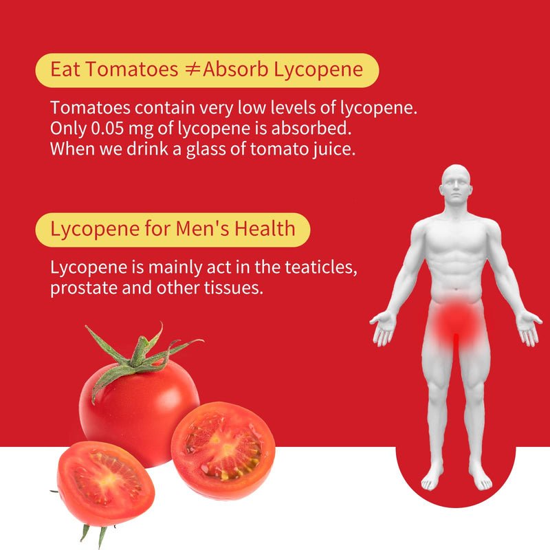 [Australia] - Lycopene Supplement 100mg, Natural Tomato Extract with Reishi Mushroom 200mg, Mushroom Capsule for Immune Health, Gluten-Free, Non-GMO, Vegan, 60 Rapid Release Capsules 